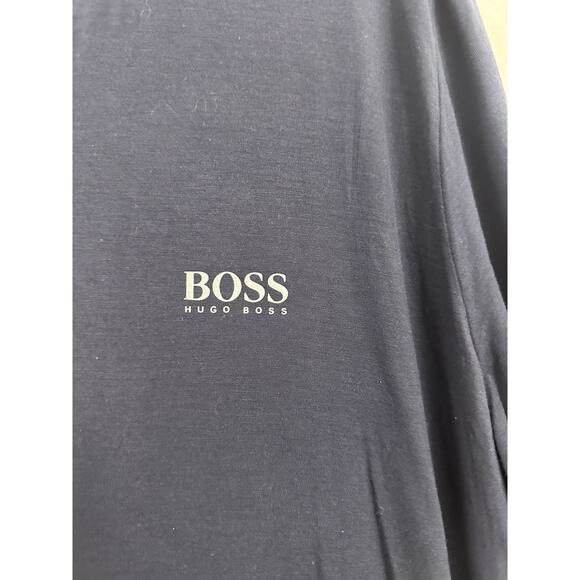 Hugo Boss Navy V-Neck Tee Shirt Large Mens Basic - Picture 2 of 7